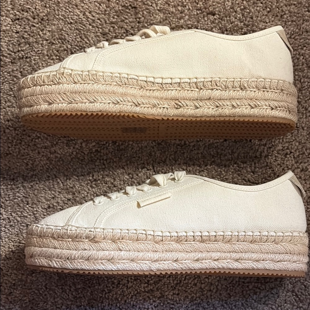 Brand New Tory Burch Off-White Lace-Up Espadrilles - Picture 5 of 6